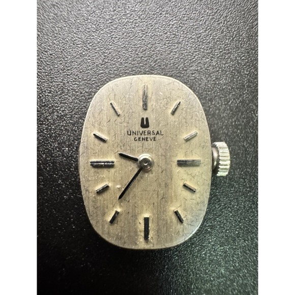 Universal Geneve Vintage Oval Watch Movement and Dial Swiss Manual Wind Part
